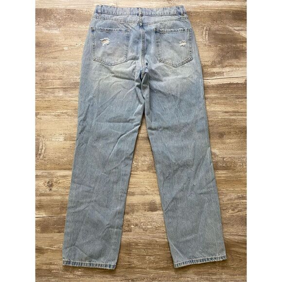 Blue Spice Jeans 90s Straight Leg Distressed Juniors Size 9 - Picture 4 of 5